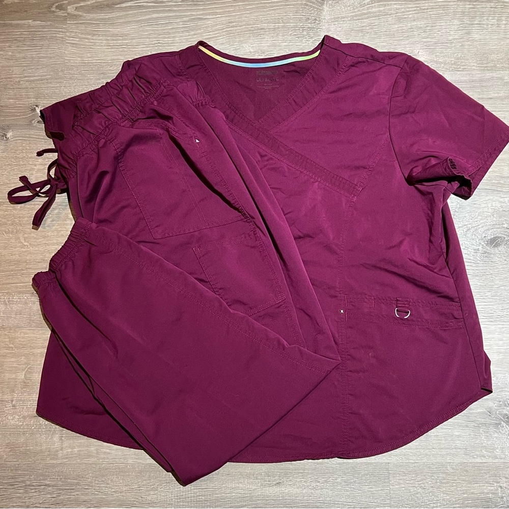 Scrubstar scrub set, jogger scrubs, in color wine 3xl